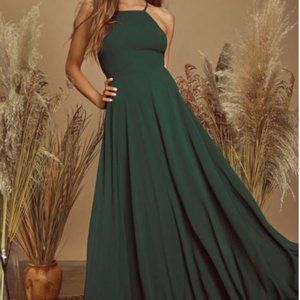 Mythical Kind of Love Dark Green Maxi Dress